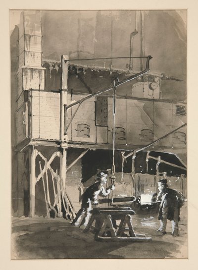 Badanie fabryczne: Piec do wytopu żelaza autorstwa Edwin Austin Abbey