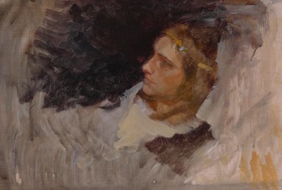 Studium postaci Hamleta, dla Sceny zabawy, Hamlet, Akt III, Scena II autorstwa Edwin Austin Abbey
