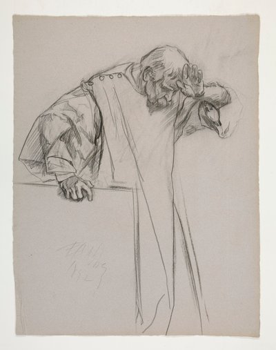 Studia postaci dla króla Artura autorstwa Edwin Austin Abbey