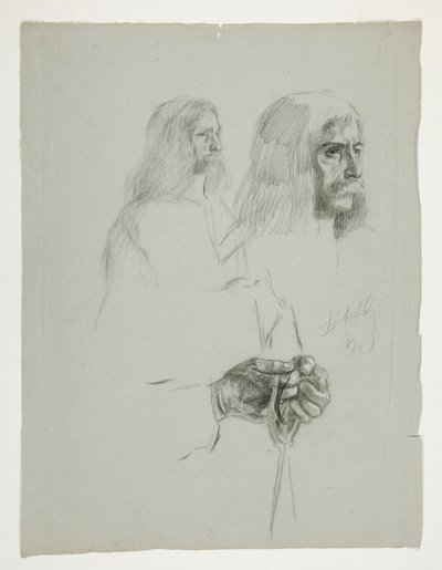 Studia figuralne do jednego z malowideł ściennych z The Quest of the Holy Graal (seria piętnastu obrazów dla Biblioteki Publicznej w Bostonie, ukończona w 1901) autorstwa Edwin Austin Abbey