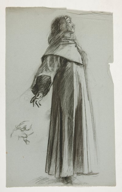 Studium postaci dla króla Artura autorstwa Edwin Austin Abbey