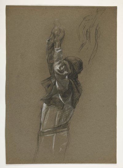 Studium postaci dla króla Artura autorstwa Edwin Austin Abbey