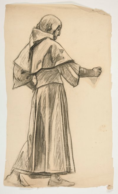 Studium postaci dla króla Artura autorstwa Edwin Austin Abbey