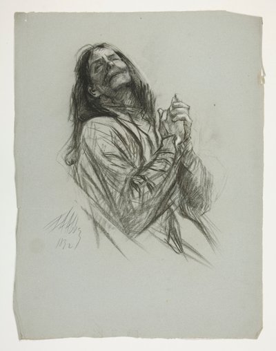Studium postaci dla króla Artura autorstwa Edwin Austin Abbey