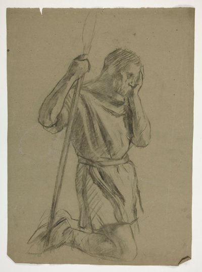 Studium postaci dla króla Artura autorstwa Edwin Austin Abbey