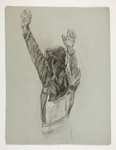 Studium postaci dla króla Artura autorstwa Edwin Austin Abbey