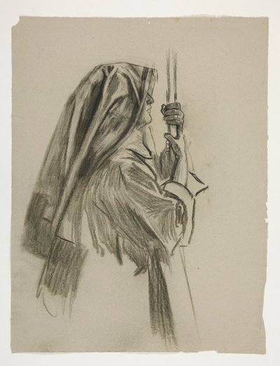 Studium postaci Rycerstwa Sir Galahada z The Quest of the Holy Graal (seria 15 obrazów dla Biblioteki Publicznej w Bostonie, ukończona w 1901) autorstwa Edwin Austin Abbey