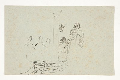 Galahad na zamku, studium do The Quest of the Holy Graal (seria piętnastu obrazów dla Biblioteki Publicznej w Bostonie, ukończona w 1901) autorstwa Edwin Austin Abbey