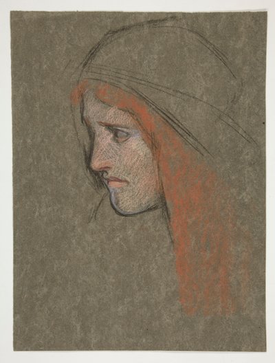 Szef Cordelii, od króla Leara autorstwa Edwin Austin Abbey