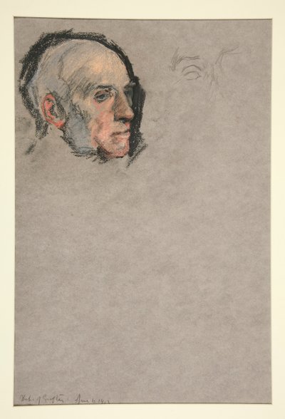 Głowa mężczyzny, portret koronacyjny Edwarda VII autorstwa Edwin Austin Abbey