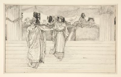 Hermiona błaga Polixenesa - Akt I, Scena II, Zima autorstwa Edwin Austin Abbey