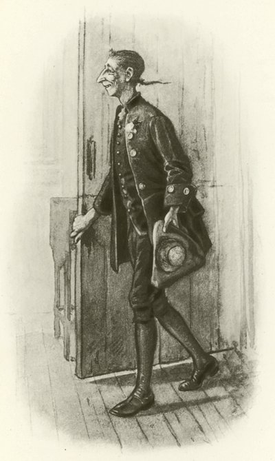 Żuraw Ichabod (grawiura) autorstwa Edwin Austin Abbey