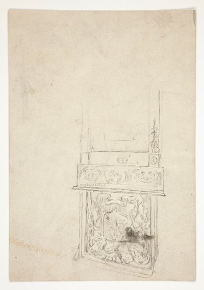 Studium wnętrza kawałka komina autorstwa Edwin Austin Abbey