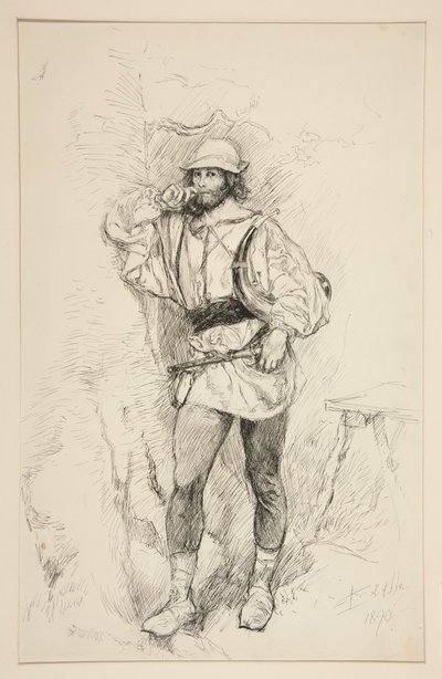 Jacques, ilustracja do aktu II, scena v, Jak wam się podoba autorstwa Edwin Austin Abbey