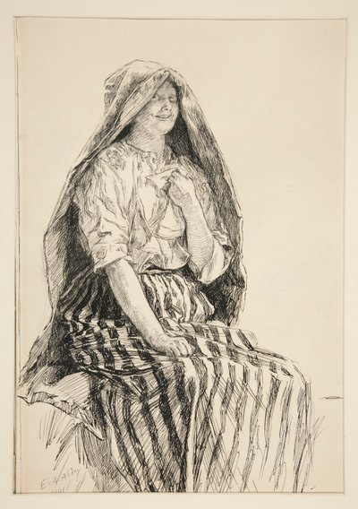 Jaquenetta, z aktu I, scena II, Miłość autorstwa Edwin Austin Abbey