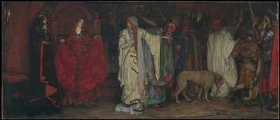 „Król Lear”, akt I, scena I autorstwa Edwin Austin Abbey