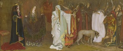 Król Lear, Akt I, Scena I, Pożegnanie Kordelii, 1898 autorstwa Edwin Austin Abbey