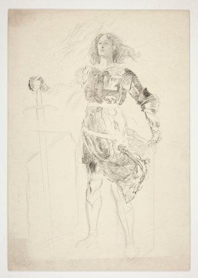 La Pucelle (studium dla .1181) - Akt III, Scena II, Król Henryk VI (Część I) autorstwa Edwin Austin Abbey