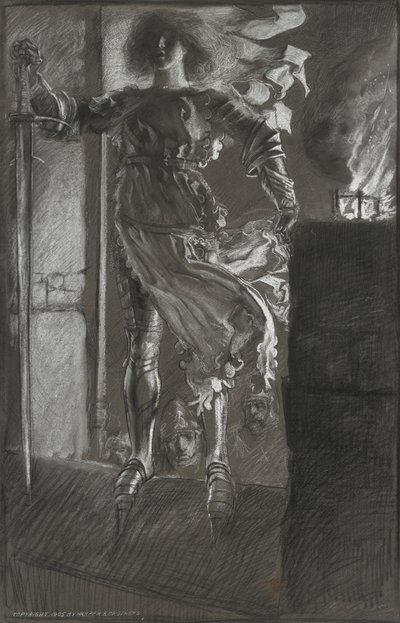 La Pucelle, z króla Henryka VI, część I, akt 3, scena 2 autorstwa Edwin Austin Abbey