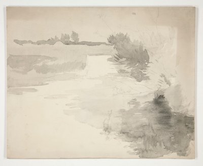 Krajobraz nad rzeką autorstwa Edwin Austin Abbey