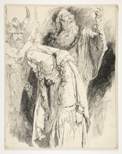 Lear z Cordelią martwą w ramionach, Akt V, Scena III, Król Lear autorstwa Edwin Austin Abbey