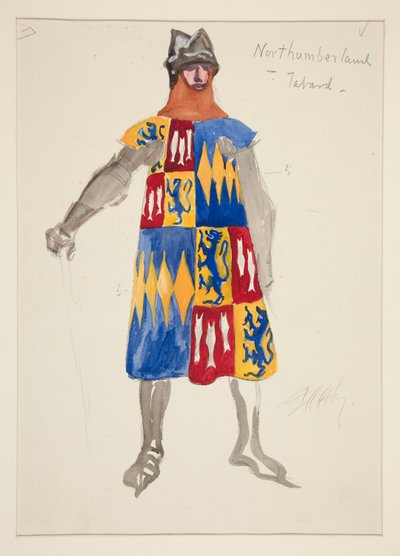 Northumberland - Tabard, szkic kostiumu dla Henry