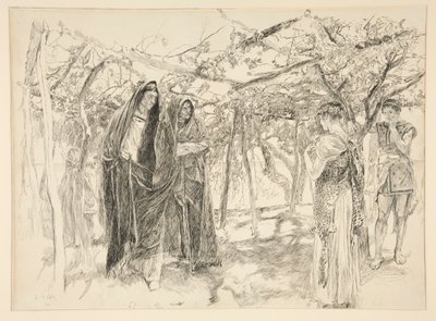 Polikseny i Perdita - Akt IV, Scena III, Zima autorstwa Edwin Austin Abbey
