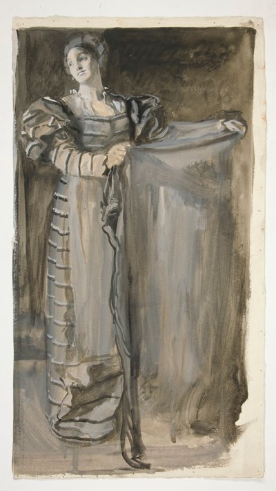 Studium wstępne dla Otella (?) autorstwa Edwin Austin Abbey