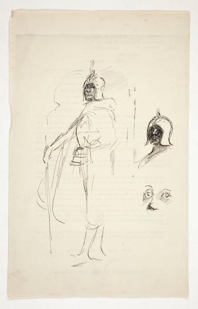 Studium wstępne dla Otella (?) autorstwa Edwin Austin Abbey