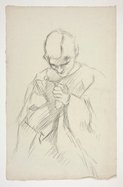 Postać w szacie, modląca się: studium do serii murali The Quest of the Holy Graal w Bibliotece Publicznej w Bostonie autorstwa Edwin Austin Abbey
