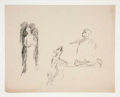 Arkusz studiów postaci autorstwa Edwin Austin Abbey