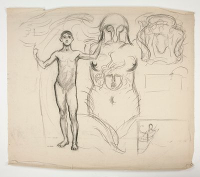 Arkusz szkiców autorstwa Edwin Austin Abbey