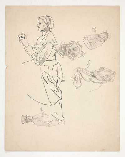 Arkusz studiów autorstwa Edwin Austin Abbey