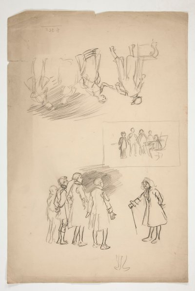 Arkusz studiów autorstwa Edwin Austin Abbey