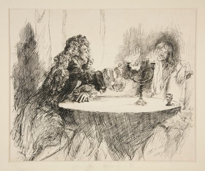 Szkic do Szlachetnego Patrona autorstwa Edwin Austin Abbey