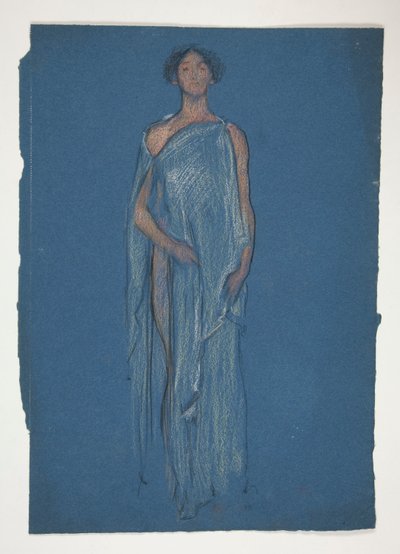 Szkic kobiety - studium kostiumu do spektaklu? autorstwa Edwin Austin Abbey