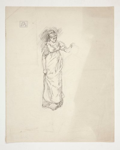 Szkic kobiety - niezidentyfikowana ilustracja autorstwa Edwin Austin Abbey