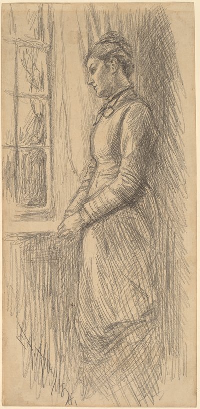 Samotność: Miss Vesta Rollinstall autorstwa Edwin Austin Abbey