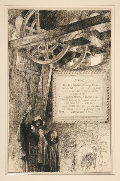 Pieśń, z aktu III, scena ii, Kupiec wenecki autorstwa Edwin Austin Abbey