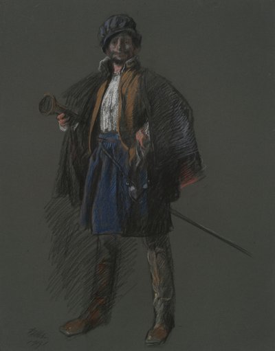 Studium dla Apoteozy Pa.: Hudson (?) autorstwa Edwin Austin Abbey