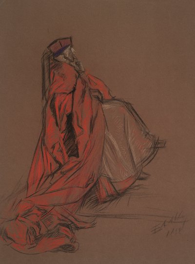 Studium dla kardynała Woolseya na proces Katarzyny autorstwa Edwin Austin Abbey
