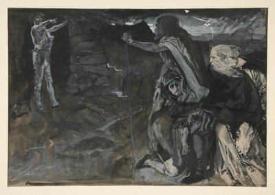 Studiuj dla Króla Leara (?) autorstwa Edwin Austin Abbey