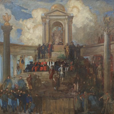 Study for The Apotheosis of Pennsylvania dla Izby Reprezentantów, c.1902-11 autorstwa Edwin Austin Abbey