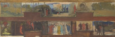 Study for The Quest and Achievement of the Holy Graal, Book Delivery Room, Boston Public Library autorstwa Edwin Austin Abbey
