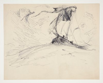 Study for The Quest of the Holy Graal (seria piętnastu obrazów dla Biblioteki Publicznej w Bostonie, ukończona w 1901) autorstwa Edwin Austin Abbey