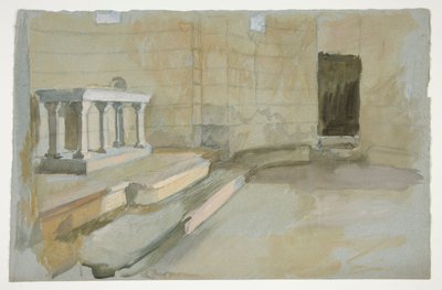 Study for The Quest of the Holy Graal (seria piętnastu obrazów dla Biblioteki Publicznej w Bostonie, ukończona w 1901) autorstwa Edwin Austin Abbey