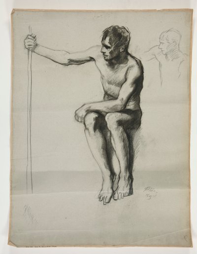 Study for The Spirit of Vulcan, Genius of the Workers in Iron and Steel, capitol rotunda, Harrisburg, Pensylwania autorstwa Edwin Austin Abbey