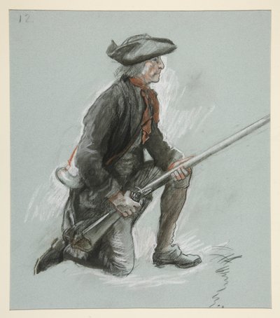 Studiuj na figurę w autorstwa Edwin Austin Abbey