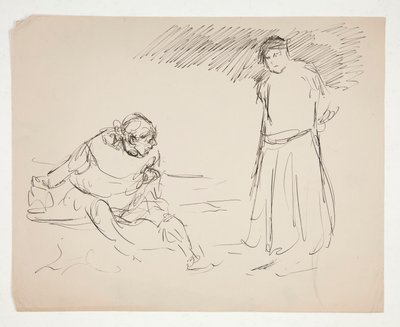 Studiuj do niezidentyfikowanej sztuki szekspirowskiej autorstwa Edwin Austin Abbey
