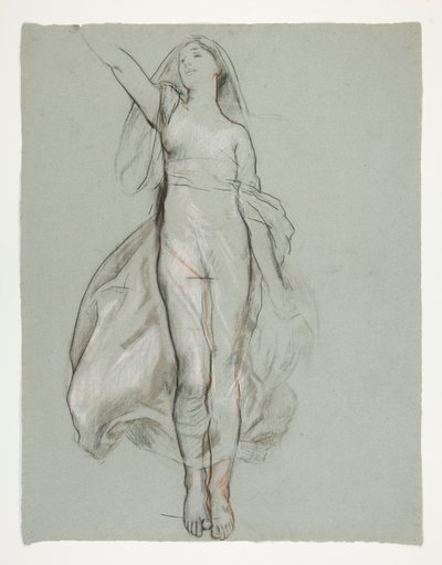 Studium dla postaci centralnej w autorstwa Edwin Austin Abbey